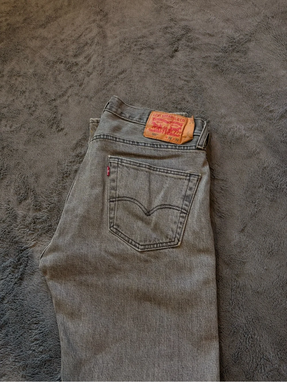 501 Levi's Men's Grey Straight-Leg Jeans